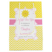 私たちの小さなサンシャイン誕生日サンキュー ミディアムペーパーバッグ (裏面)