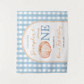 私たちの小さなスイートパンプキン 1歳の誕生日おめでとう タペストリー (正面)