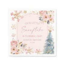 私たちの小さなスノーフレークのピンクの冬の誕生日パーティー