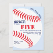 私たちの小さなスラッガー野球の誕生日パーティー 招待状 (正面)