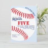 私たちの小さなスラッガー野球の誕生日パーティー 招待状 (スタンド正面)