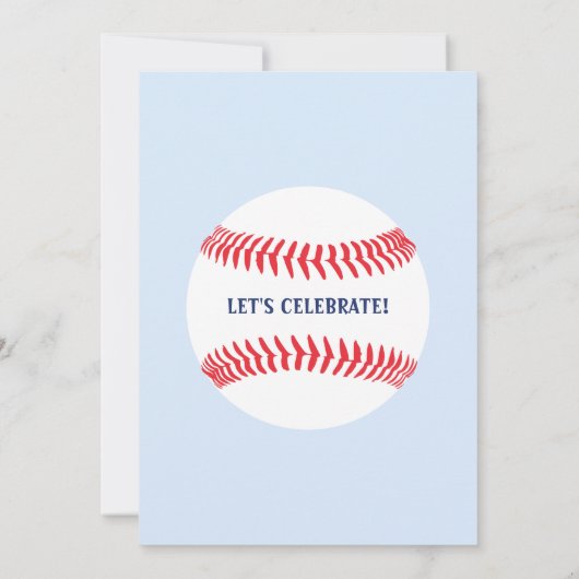 私たちの小さなスラッガー野球の誕生日パーティー 招待状 (裏面)