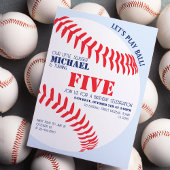 私たちの小さなスラッガー野球の誕生日パーティー 招待状