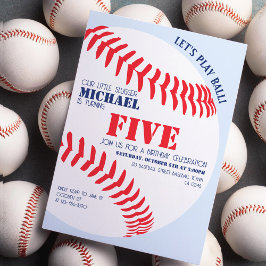 私たちの小さなスラッガー野球の誕生日パーティー 招待状