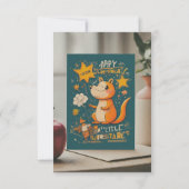 「私たちの小さなスーパースターに誕生日おめでとう！」 招待状 (裏面)