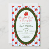 私たちの小さなトマトが1歳の誕生日を迎える 招待状 (正面)