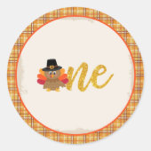 私たちの小さなトルコはワンステッカーを回している – TPL ラウンドシール (正面)