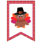 私たちの小さなトルコ1st誕生日ハイチェア(少女) バンティングフラッグ (第1の旗)