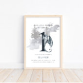 私たちの小さなドラゴンボーイズの最初の誕生日ウェルカムサイン ポスター