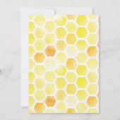 私たちの小さなハチミツが一つの蜂の最初の誕生日を回している 招待状 (裏面)