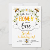 私たちの小さなハチミツ、ビーをテーマにした誕生日招待状 招待状 (正面)