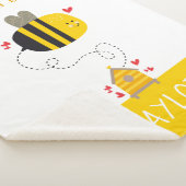 私たちの小さなハニービーかわいいかわいい男の赤ちゃんや女の子 シェルパブランケット (3/4)