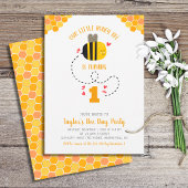 私たちの小さなハニービーキュート甘いかわいい誕生日 招待状