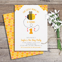 私たちの小さなハニービーキュート甘いかわいい誕生日 招待状