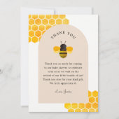 私たちの小さなハニービーパーティーありがとう 招待状 (正面)