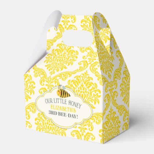 私たちの小さなハニービー誕生日お願いボックス フェイバーボックス (正面サイド)