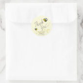 私たちの小さなハンニービーイエローバースデーありがとう ラウンドシール (バッグ)