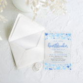 私たちの小さなハートブレーカーブルーバレンタインデーシャワー アクリル招待状