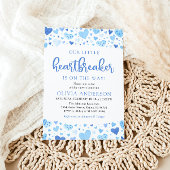 私たちの小さなハートブレーカーブルーバレンタインデーシャワー 招待状