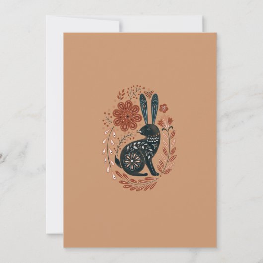 私たちの小さなバニーは赤ちゃんシャワーの途中にある 招待状 (裏面)