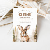 私たちの小さなバニーは1歳の誕生日招待状 招待状