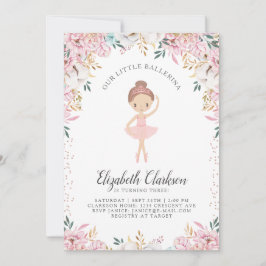 私たちの小さなバレリーナの誕生日カード 招待状