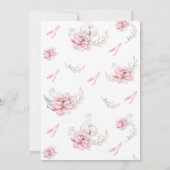 私たちの小さなバレリーナの誕生日カード 招待状 (裏面)