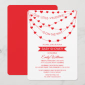 私たちの小さなバレンタインがやってくる!ベイビーシャワー シーズンカード (正面/裏面)