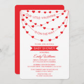 私たちの小さなバレンタインは、ベビーシャワーの途中です シーズンカード (正面/裏面)