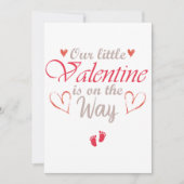 私たちの小さなバレンタインは、妊娠中の贈り物を途中にある 招待状 (正面)