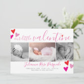 私たちの小さなバレンタインハート誕生の発表カード シーズンカード (スタンド正面)