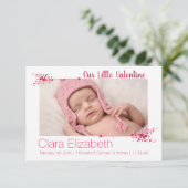 私たちの小さなバレンタインベイビーのお知らせ 招待状 (スタンド正面)