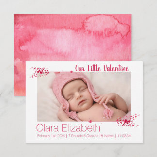 私たちの小さなバレンタインベイビーのお知らせ 招待状