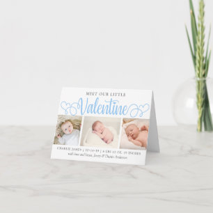 私たちの小さなバレンタイン3写真誕生のお知らせ シーズンカード