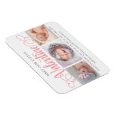 私たちの小さなバレンタイン3写真誕生のお知らせ マグネット (右側)