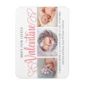 私たちの小さなバレンタイン3写真誕生のお知らせ マグネット (縦)