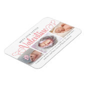 私たちの小さなバレンタイン3写真誕生のお知らせ マグネット (左側)