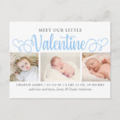 私たちの小さなバレンタイン3写真誕生のお知らせ 案内ポストカード (正面)