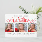 私たちの小さなバレンタイン3写真誕生のお知らせ 案内状 (スタンド正面)