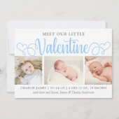 私たちの小さなバレンタイン3写真誕生のお知らせ 案内状 (正面)