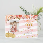 私たちの小さなパンプキンが1歳になる お知らせ 招待状 (スタンド正面)