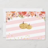 私たちの小さなパンプキンが1歳になる お知らせ 招待状 (裏面)