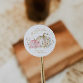 私たちの小さなパンプキンガール 誕生日 ラウンドシール