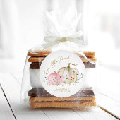 私たちの小さなパンプキンガール 誕生日 ラウンドシール