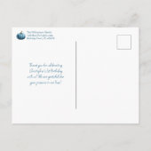 私たちの小さなパンプキンブルー感謝の気持ちのポストカード ポストカード (裏面)