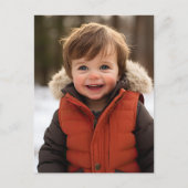 私たちの小さなパンプキンブルー感謝の気持ちのポストカード ポストカード (正面)