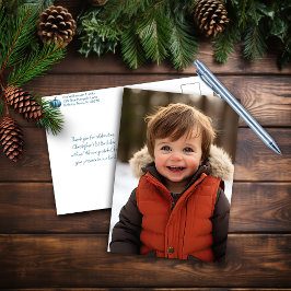 私たちの小さなパンプキンブルー感謝の気持ちのポストカード ポストカード