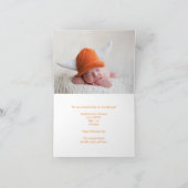 私たちの小さなパンプキン感謝祭ニューボーン写真 案内状 (内部)