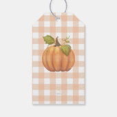 私たちの小さなパンプキン秋の誕生日 ギフトタグ (裏面)
