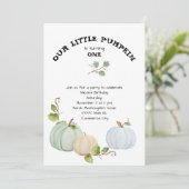 私たちの小さなパンプキン　1歳の誕生日にお招きします 招待状 (スタンド正面)